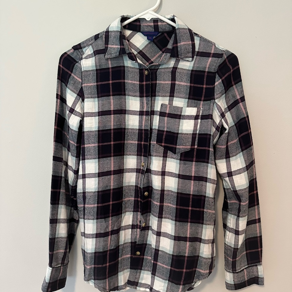 Aeropostale Juniors Plaid Button Down Shirt